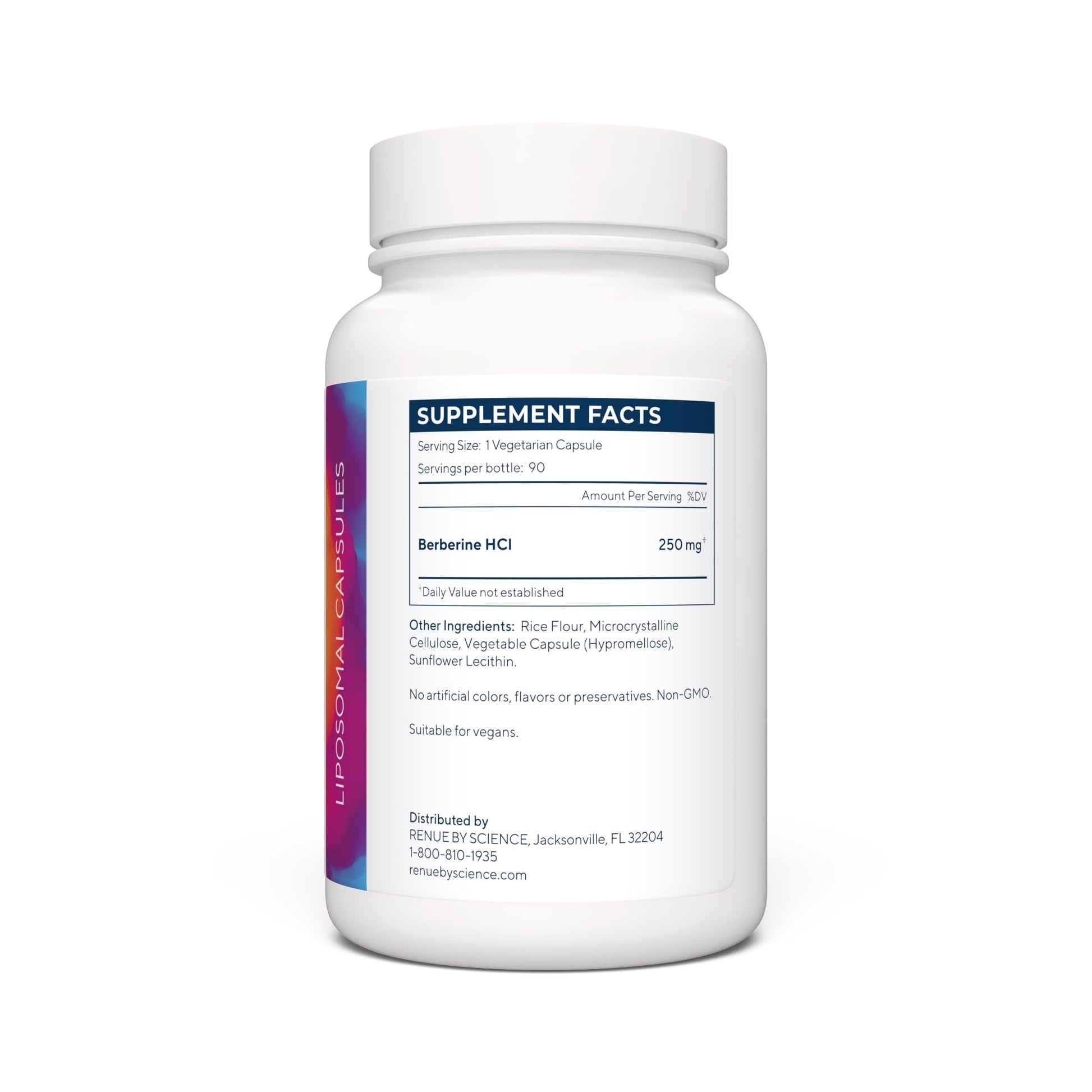 Renue By Science Berberine | 90 Berberine Supplement Capsules - 250mg Berberine per Serving | Bioavailable Formula for Increased Absorption | Non-GMO & Allergen Free | Manufactured in The USA - Maple Wellness Supplements