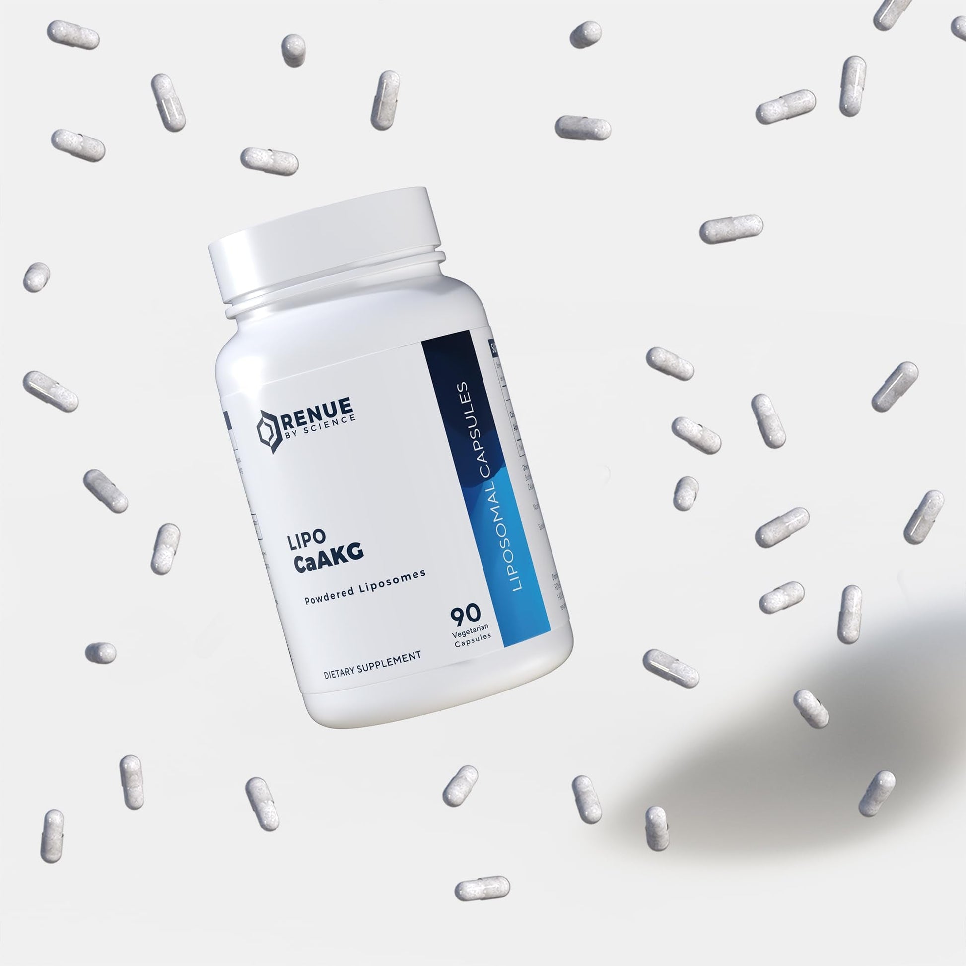 RENUE by SCIENCE CA AKG Supplement | High Strength Liposomal Calcium AKG | 90 Calcium Alpha-Ketoglutarate Capsules - 300mg CA AKG per Serving CA-AKG Supplement | Non-GMO & Made in The USA - Maple Wellness Supplements