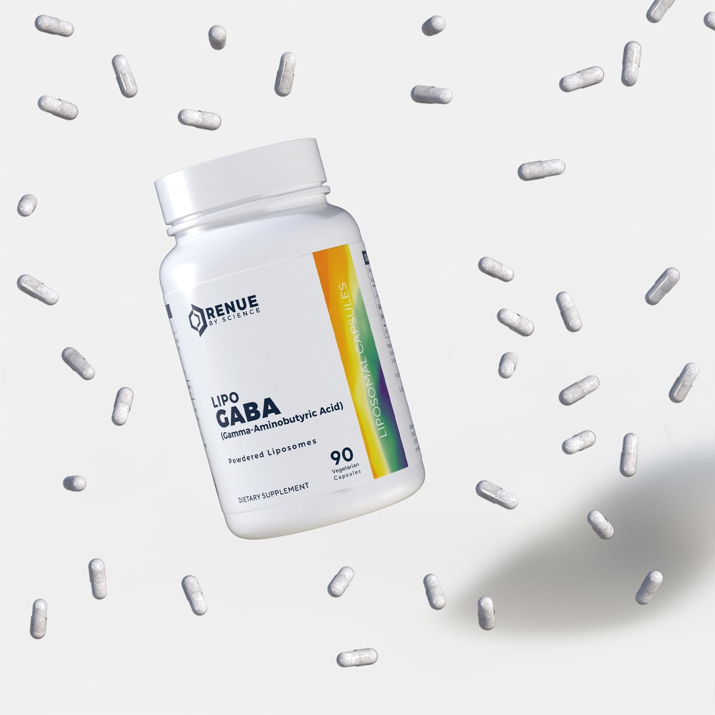 Renue By Science GABA | High Strength Liposomal GABA Supplements | 90 GABA Capsules - 300mg Gamma-Aminobutyric Acid per Serving | Non-GMO | Made in The USA Third-Party Tested - Maple Wellness Supplements