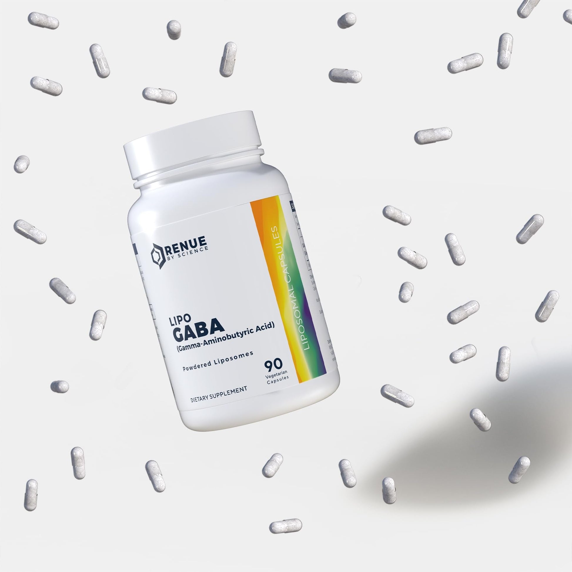 Renue By Science GABA | High Strength Liposomal GABA Supplements | 90 GABA Capsules - 300mg Gamma-Aminobutyric Acid per Serving | Non-GMO | Made in The USA Third-Party Tested - Maple Wellness Supplements