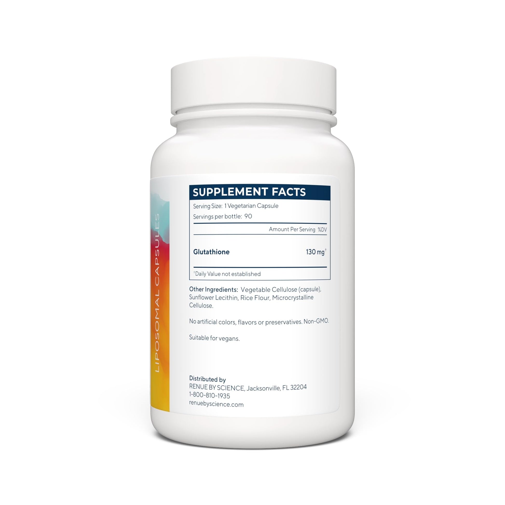 Renue By Science Glutathione | High Strength Supplement | 90 Liposomal Capsules - 130mg Glutathione per Serving | | Non-GMO | Made in The USA & Third-Party Tested - Maple Wellness Supplements