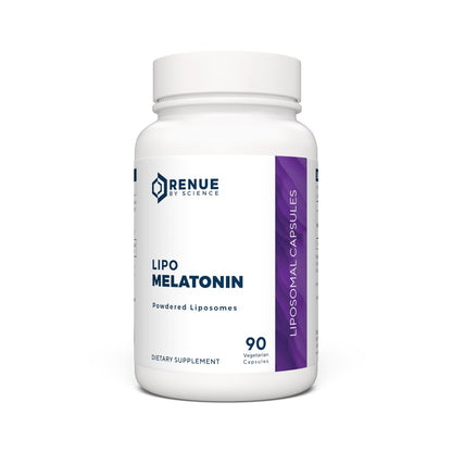Renue By Science Melatonin | Liposomal Melatonina Supplement | 90 High Strength Melatonin Capsules - 1mg Melatonin per Serving | Sleep Aid Melatonin | Non-GMO | Made in The USA & Third-Party Tested - Maple Wellness Supplements