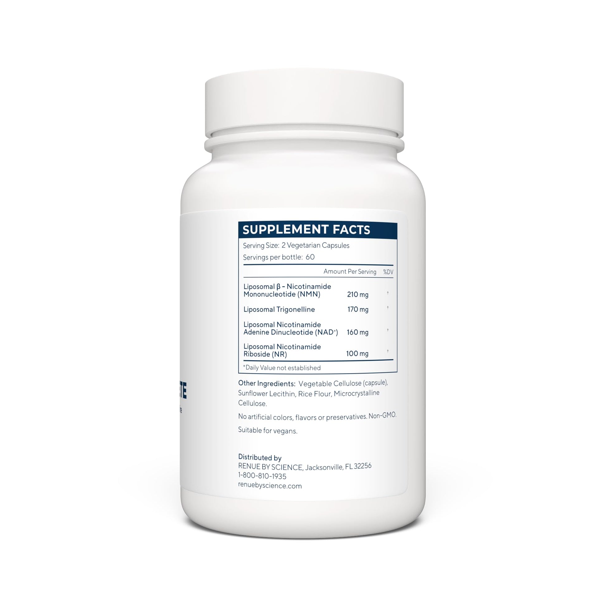 RENUE by SCIENCE NAD+ Complete | 120 Liposomal NAD Supplement Capsules with NMN, NR & Trigonelline - 210mg NMN & 160mg NAD per Serving | Bioavailable Formula for Increased Absorption | Made in the USA - Maple Wellness Supplements