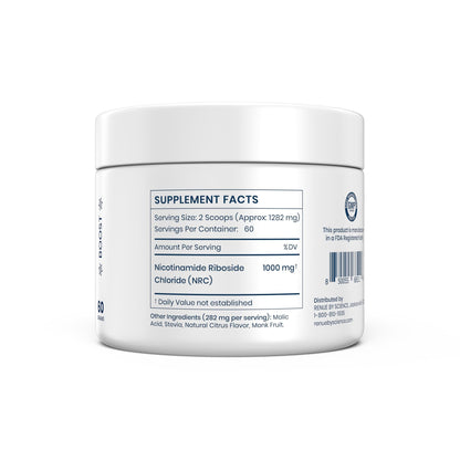 Renue By Science Nicotinamide Riboside | 1000mg Nicotinamide Powder - High Strength NR NAD Powder Sublingual Citrus Burst Flavor | Manufactured in The USA & Third-Party Tested | 60 Servings - Maple Wellness Supplements