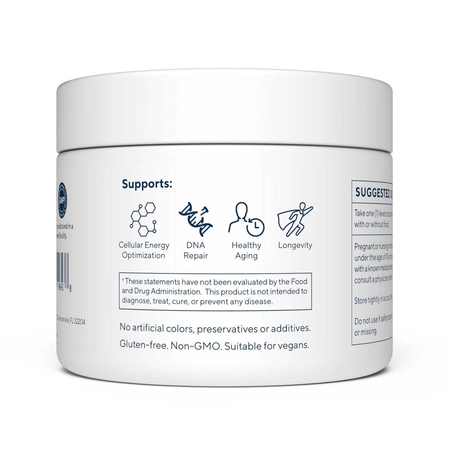 Renue By Science NMN Powder | 100g Fast Dissolve Powder Supplement | 500mg Nicotinamide Mononucleotide per Serving - Maple Wellness Supplements