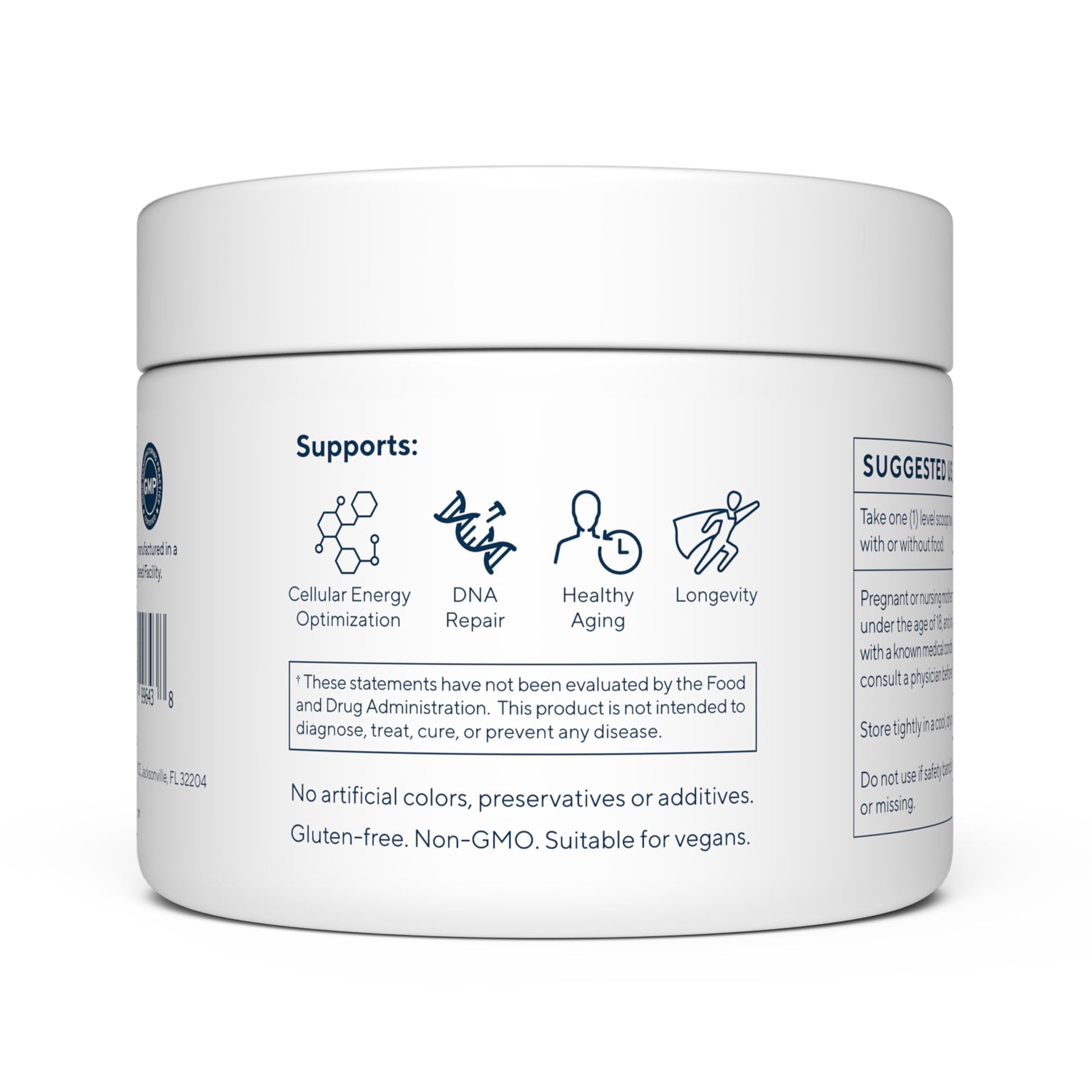 Renue By Science NMN Powder | 100g Fast Dissolve Powder Supplement | 500mg Nicotinamide Mononucleotide per Serving - Maple Wellness Supplements