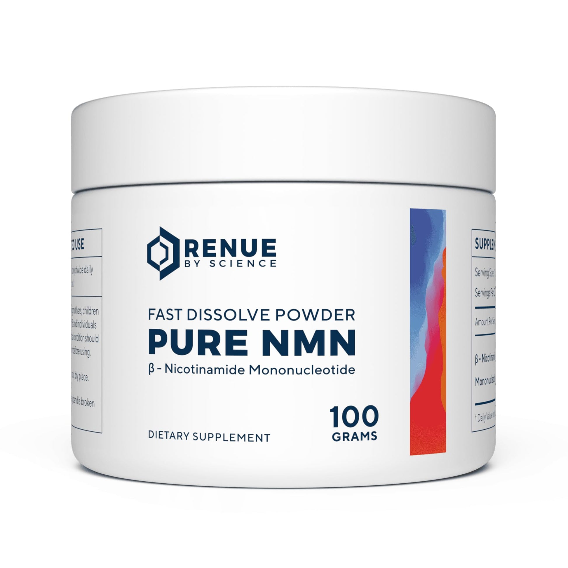 Renue By Science NMN Powder | 100g Fast Dissolve Powder Supplement | 500mg Nicotinamide Mononucleotide per Serving - Maple Wellness Supplements