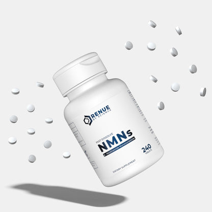 Renue By Science NMN Supplement | 240 Chewable Vegetarian Tablets - 125mg Nicotinamide Mononucleotide per Serving | Lemon Flavour - Manufactured in The USA Third-Party Tested - Maple Wellness Supplements