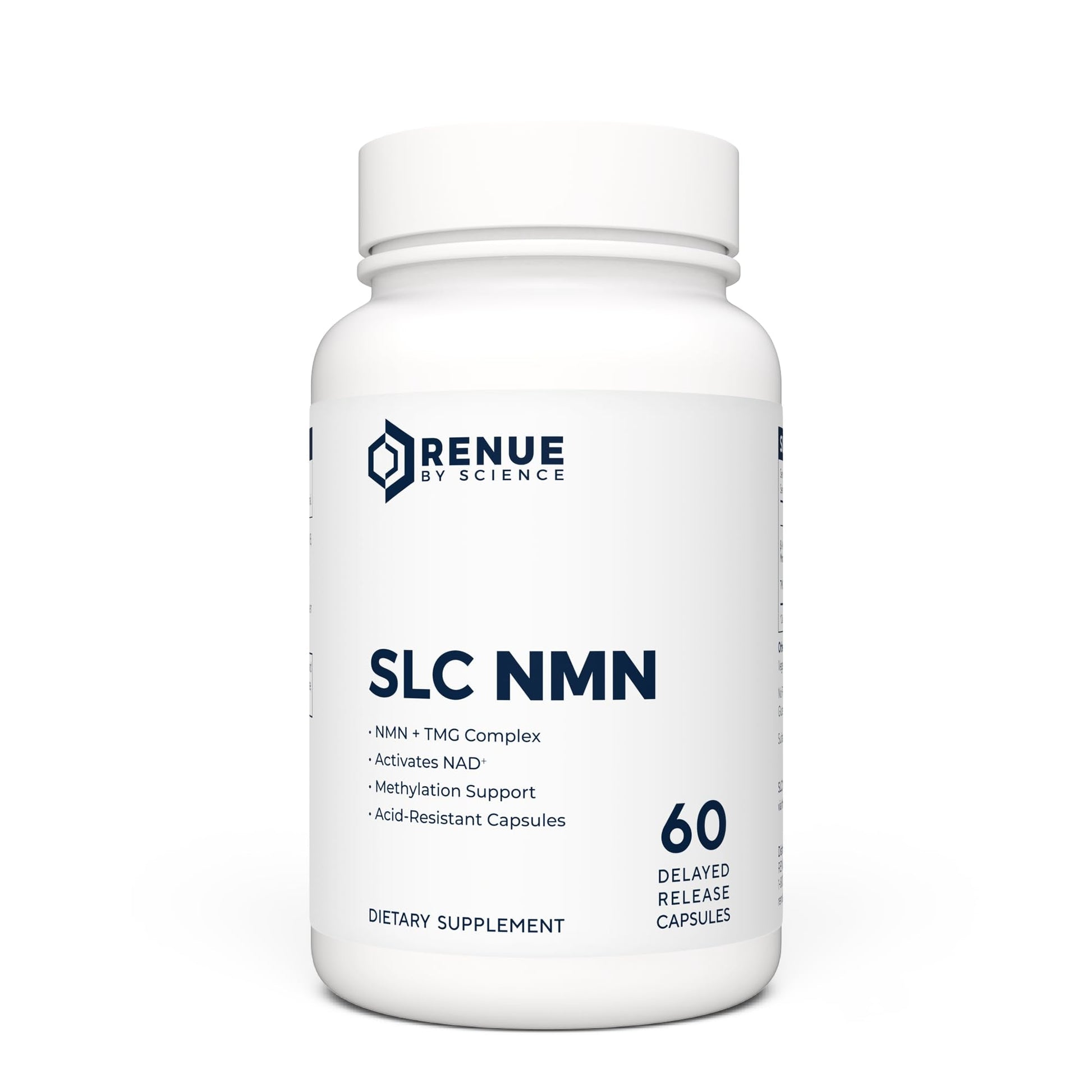 Renue By Science NMN Supplement | 60 SLC Enteric Capsules - 250mg Nicotinamide Mononucleotide per Serving | Delayed Release for Increased Absorption | Manufactured in The USA - Maple Wellness Supplements