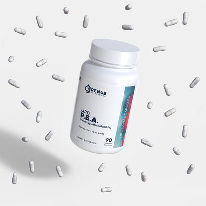 Renue By Science P.E.A | Liposomal Pea Palmitoylethanolamide Supplement | 90 P.E.A Capsules - 250mg Palmitoylethanolamide per Serving | Non-GMO | Made in The USA & Third-Party Tested - Maple Wellness Supplements