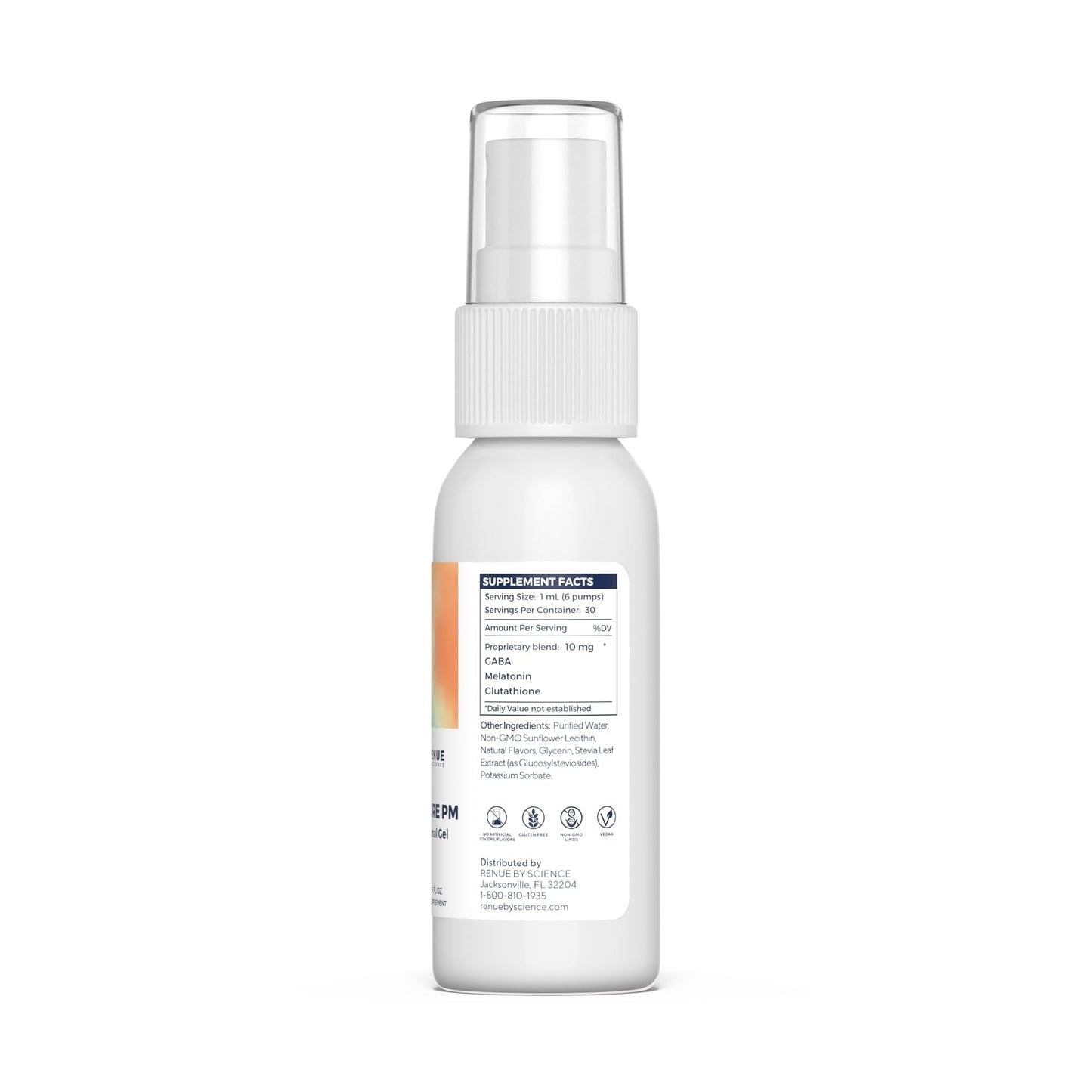 Renue By Science Restore PM | Liposomal Melatonin GABA Supplement Spray | 30ml Spray with Melatonin Glutathione & GABA 10mg - Sleep Aid Melatonin | Non-GMO | Made in The USA & Third Party Tested - Maple Wellness Supplements