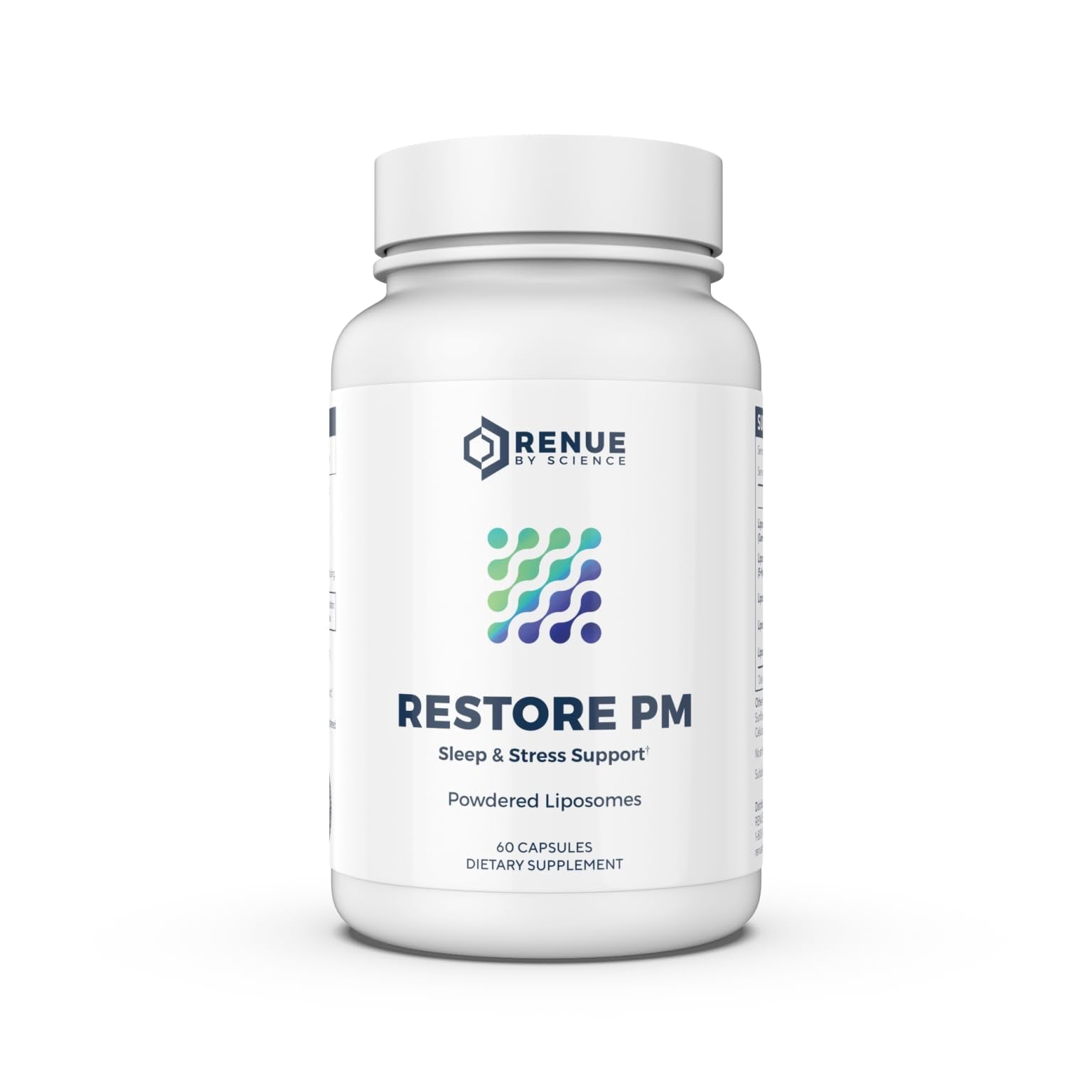 Renue By Science Restore PM | Liposomal Melatonin GABA Supplements | 60 Capsules with Melatonin (3.5mg) 5HTP (100mg) Glutathione (65mg) Apigenin (75mg) GABA (150mg) - Non-GMO | Made in The USA - Maple Wellness Supplements
