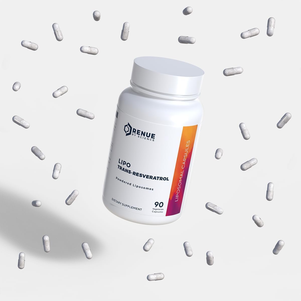 Renue By Science Resveratrol | High Strength Liposomal Resveratrol Supplement | 90 Trans Resveratrol Capsules - 125mg Reservatrol per Serving | Non-GMO | Made in The USA Third-Party Tested - Maple Wellness Supplements