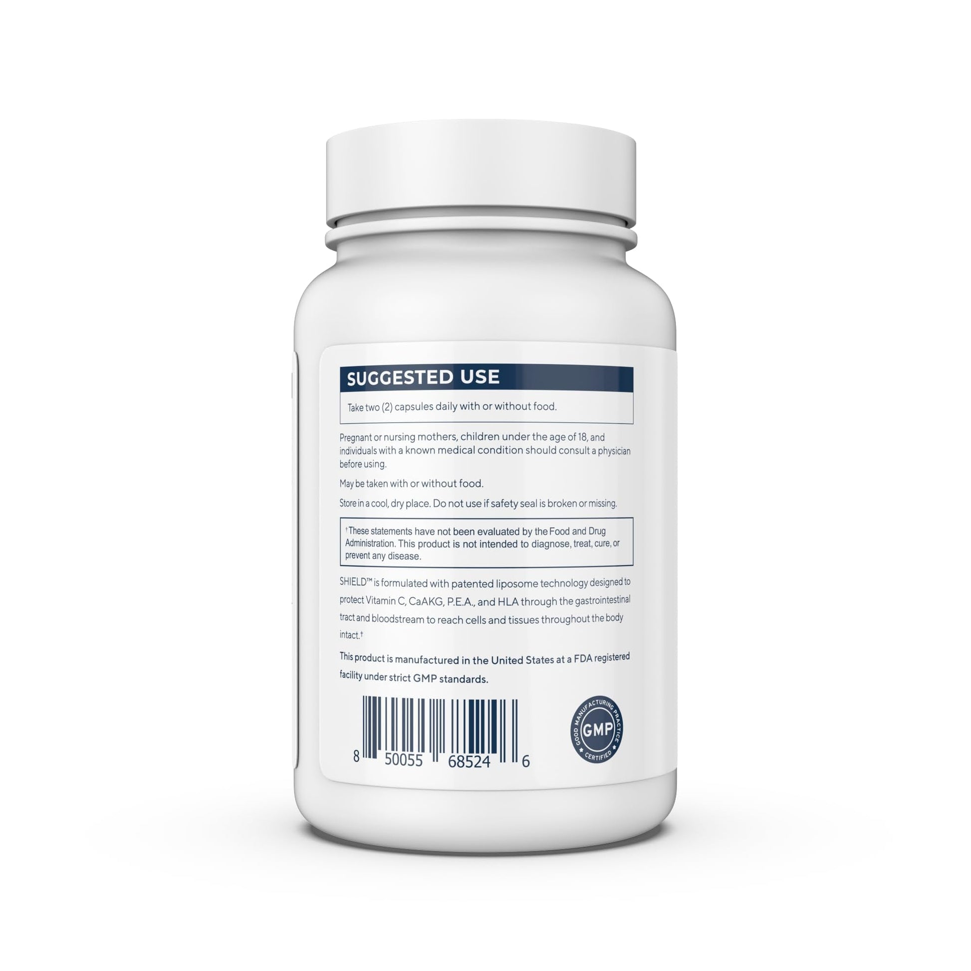 Renue By Science Shield | Liposomal Vitamin C CaAKG P.E.A Hyaluronic Acid Supplement | 120 Capsules with Vitamin C (500mg) CA AKG (150mg) Palmitoylethanolamide (75mg) HLA (75mg) | Made in The USA - Maple Wellness Supplements