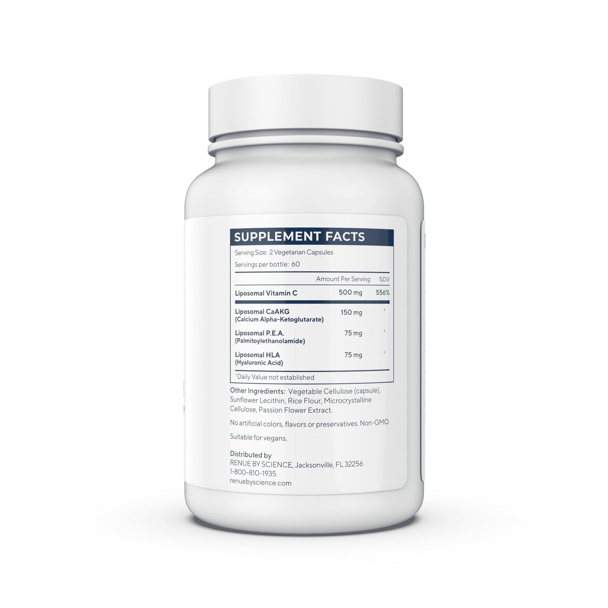 Renue By Science Shield | Liposomal Vitamin C CaAKG P.E.A Hyaluronic Acid Supplement | 120 Capsules with Vitamin C (500mg) CA AKG (150mg) Palmitoylethanolamide (75mg) HLA (75mg) | Made in The USA - Maple Wellness Supplements