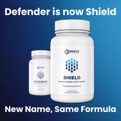Renue By Science Shield | Liposomal Vitamin C CaAKG P.E.A Hyaluronic Acid Supplement | 120 Capsules with Vitamin C (500mg) CA AKG (150mg) Palmitoylethanolamide (75mg) HLA (75mg) | Made in The USA - Maple Wellness Supplements