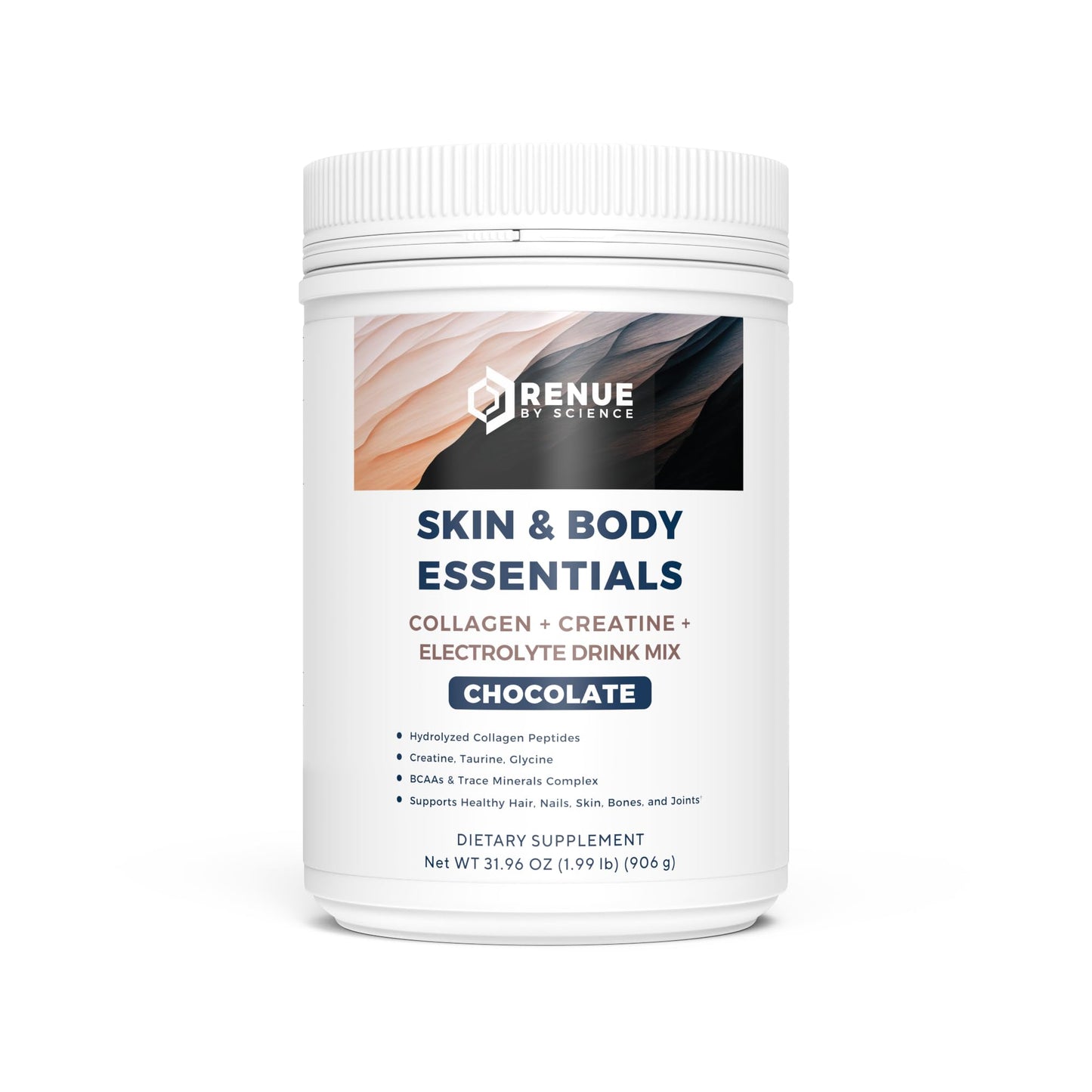 Renue By Science Skin & Body Essentials | Collagen Peptides Electrolytes Creatine & BCAA Powder | Collagen (12g) Creatine Monohydrate (4g) per Serving with Taurine & Glycine | Made in USA - Chocolate - Maple Wellness Supplements