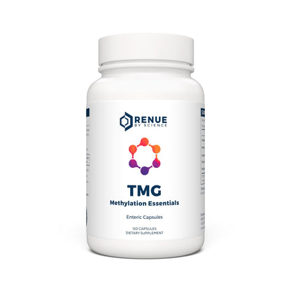 Renue By Science TMG | High Strength TMG Supplements | 120 Trimethylglycine Capsules - 900mg TMG per Serving with Vitamin B12 Vitamin B6 Folate & Zinc | Made in The USA & Third-Party Tested - Maple Wellness Supplements