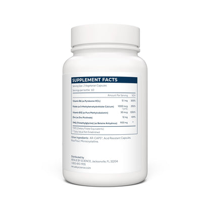 Renue By Science TMG | High Strength TMG Supplements | 120 Trimethylglycine Capsules - 900mg TMG per Serving with Vitamin B12 Vitamin B6 Folate & Zinc | Made in The USA & Third-Party Tested - Maple Wellness Supplements