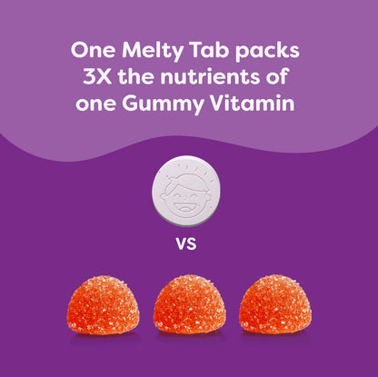 Renzo's Picky Eater Kids Multivitamin with Iron - Dissolvable Kids Vitamins with Iron, Zinc, Vitamin C, Vitamin D, E & K, Sugar-Free Melty Tabs, Orange Flavor - Maple Wellness Supplements