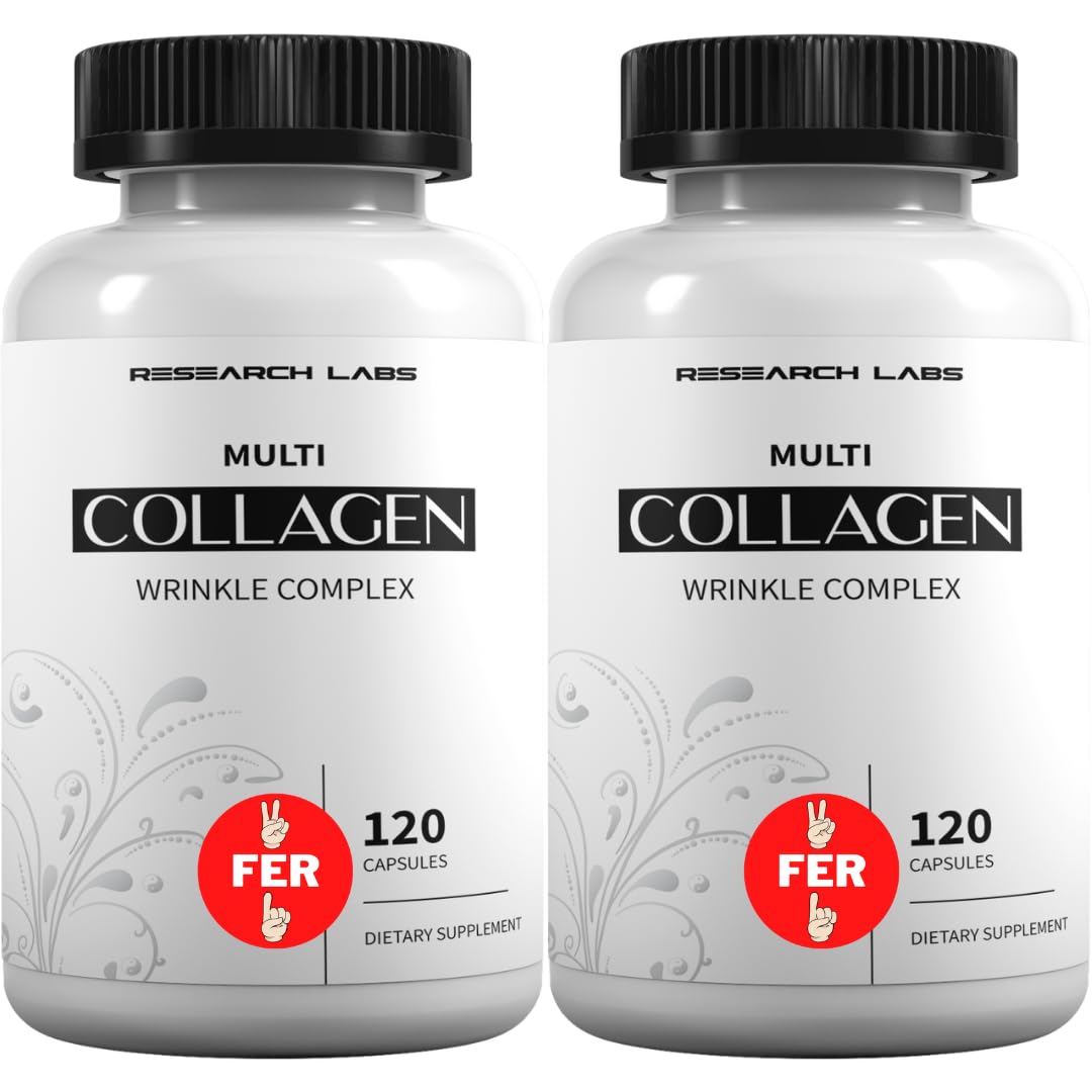 Research Labs 2 for 1 Promo 240 Collagen Pills - 6000 mg Per Day. Grass Fed Anti-Aging Support for Skin, Joints, Tendons, Bones, Hair and Nails. - Maple Wellness Supplements