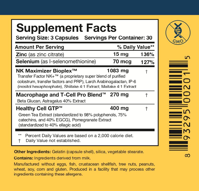 Researched Nutritionals Liposomal Glutathione (450mg) + Colostrum & Mushrooms Supplement for Immunity - Enhanced Immunity Duo - Tri-Fortify Watermelon + Transfer Factor Multi-Immune (2 Piece Set) - Maple Wellness Supplements