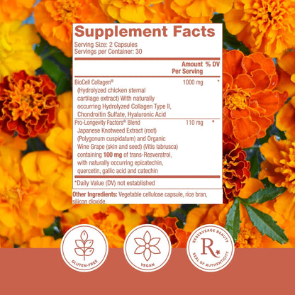 Reserveage Beauty Collagen Booster - Supplement for Skincare & Joint Health - Supports Healthy Collagen Production for Women - 60 Capsules (30 Servings) - Maple Wellness Supplements