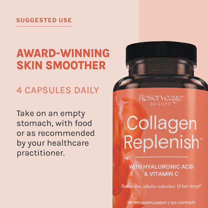 Reserveage Beauty Collagen Replenish - Collagen Booster & Supplement for Healthy Skin Care & Hair Growth - Maple Wellness Supplements