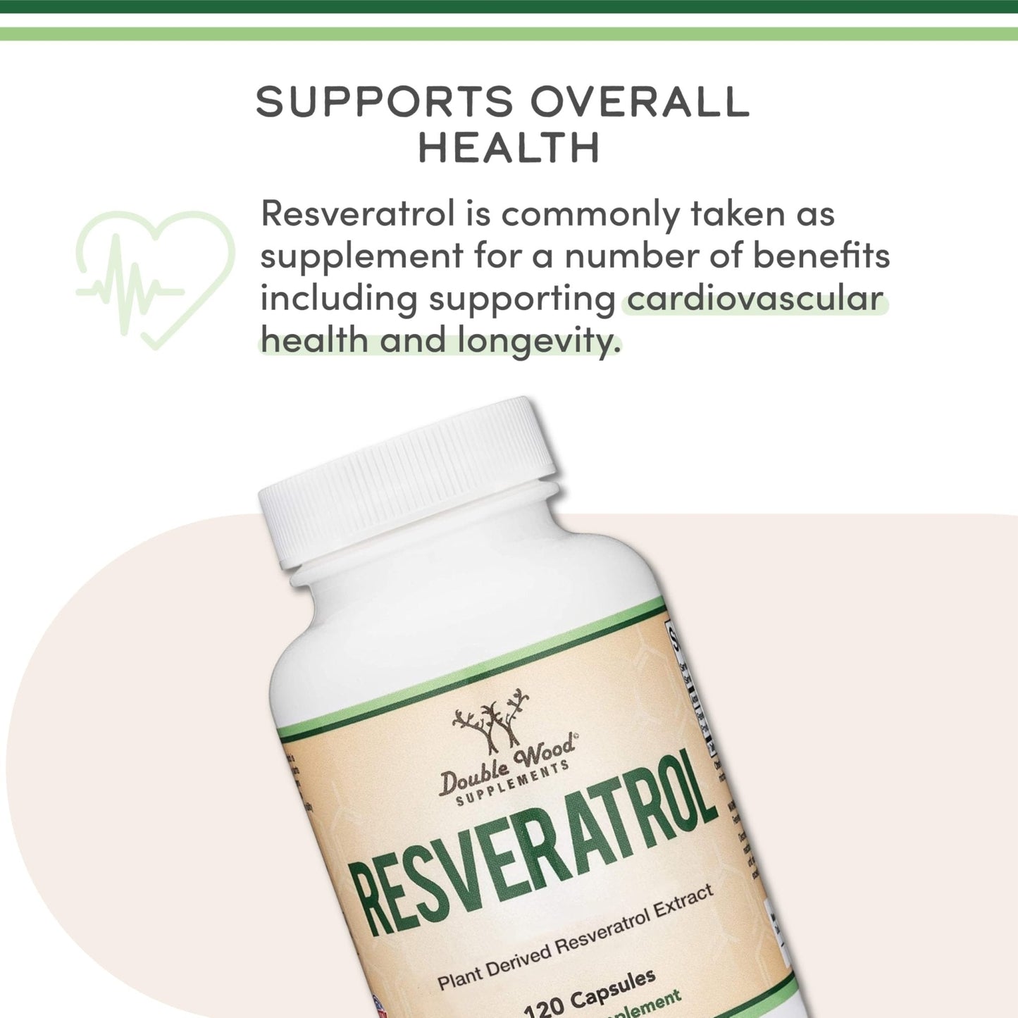 Resveratrol Supplement 500mg Per Serving, 120 Capsules (Resveratrol Polygonum Root Extract Providing 50% Trans Resveratrol) - Maple Wellness Supplements