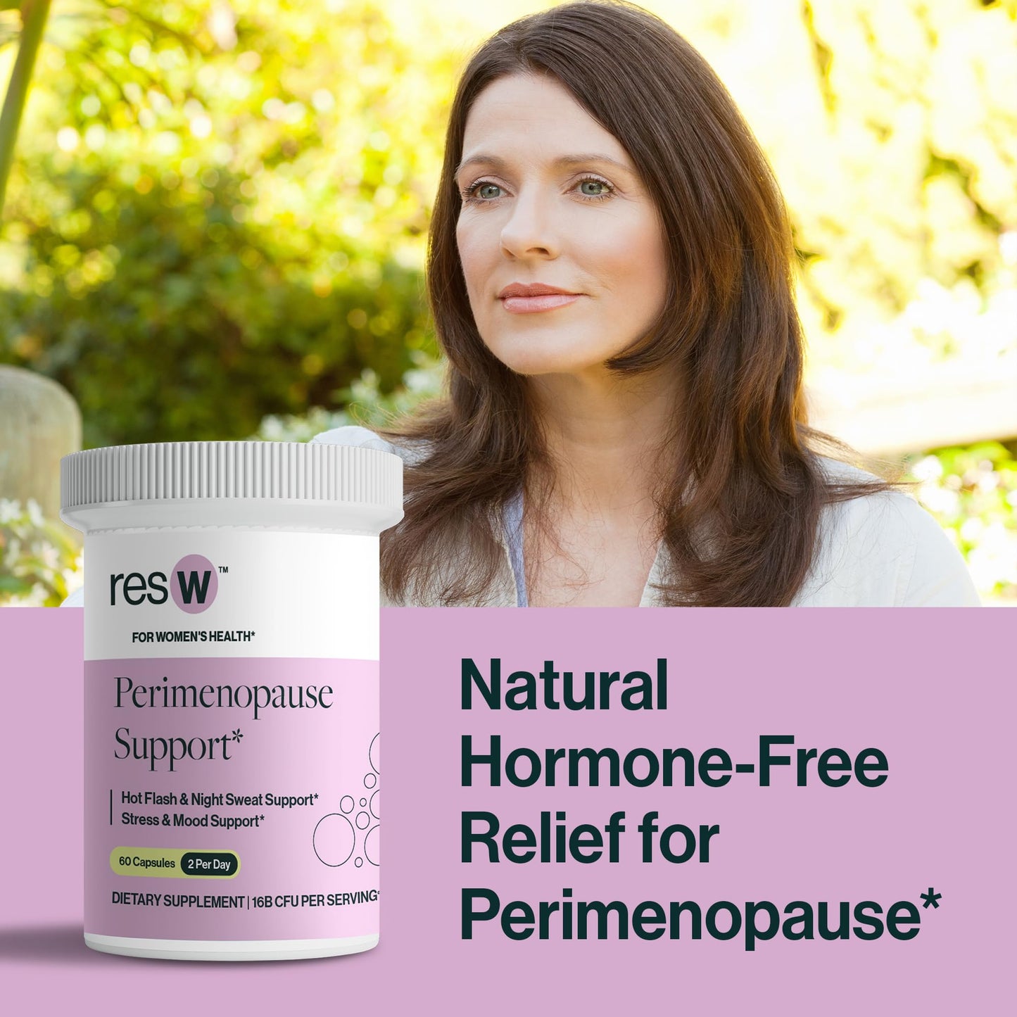 resW Perimenopause Postbiotic Supplement for Women - Hot Flash Support, Night Sweat Relief, Hormone Free, Vegan, Gluten Free, Non GMO, Plant Based Gut Health Support - 60 Capsules - Maple Wellness Supplements