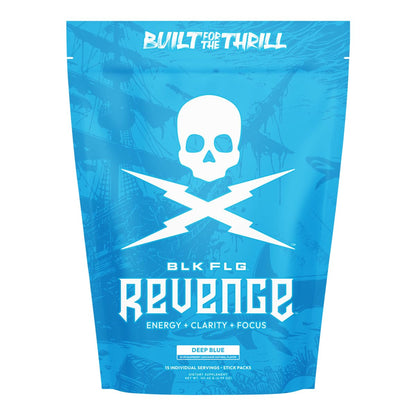 REVENGE BLK FLG Energy Drink Mix – Healthy Coffee Alternative with Natural Caffeine & Nootropics – Focus & Clean Energy Supplement – Sugar Free – 15 On-The-Go Stick Packs - Maple Wellness Supplements