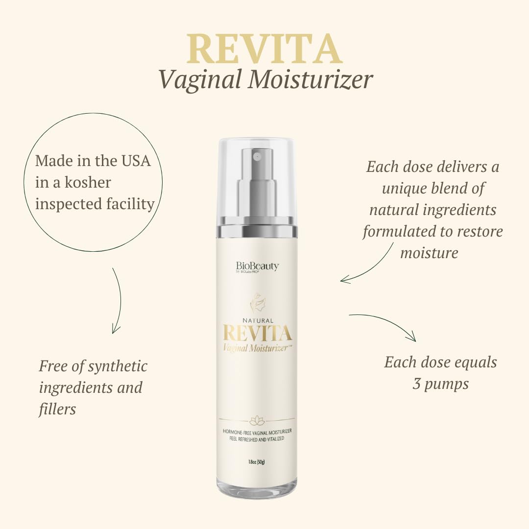 Revita Vaginal Moisturizer Cream, Hormone-Free Vaginal Moisturizer with Shea Butter, Hyaluronic Acid, Cocoa Butter, Vitamin E, Natural Oils & Beeswax - Gentle Hydration for Comfort & Balance, 1.8oz - Maple Wellness Supplements