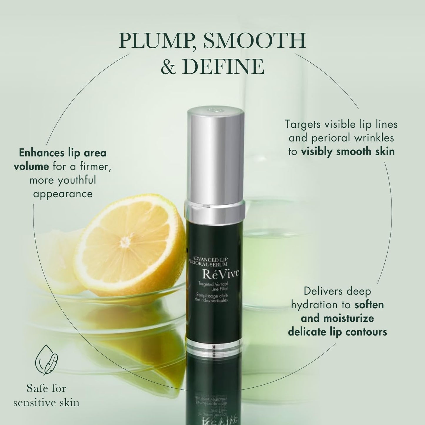RéVive Advanced Perioral Lip Serum - Anti Aging Perioral Lip Treatment to Reduce Lip Area Lines & Wrinkles -Helps Restore Lip Contour & Visible Fullness(0.5 fl oz) - Maple Wellness Supplements