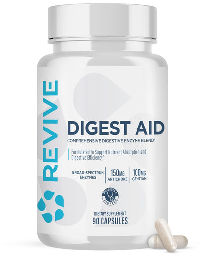 Revive MD Digest Aid, Digestive Support Supplement for Men & Women - Comprehensive Digestive Enzyme Blend with Probiotics & Prebiotics for Gut Health & Healthy Digestion - Maple Wellness Supplements
