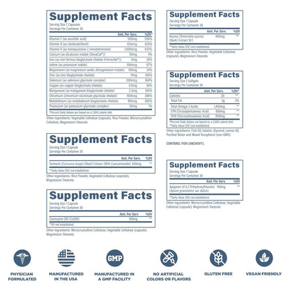 Revive MD Essential Vitamin Packs for Men & Women – Daily Multivitamin Packets with Arjuna & Turmeric Extract – Supports Heart, Joint & Organ Health - Maple Wellness Supplements