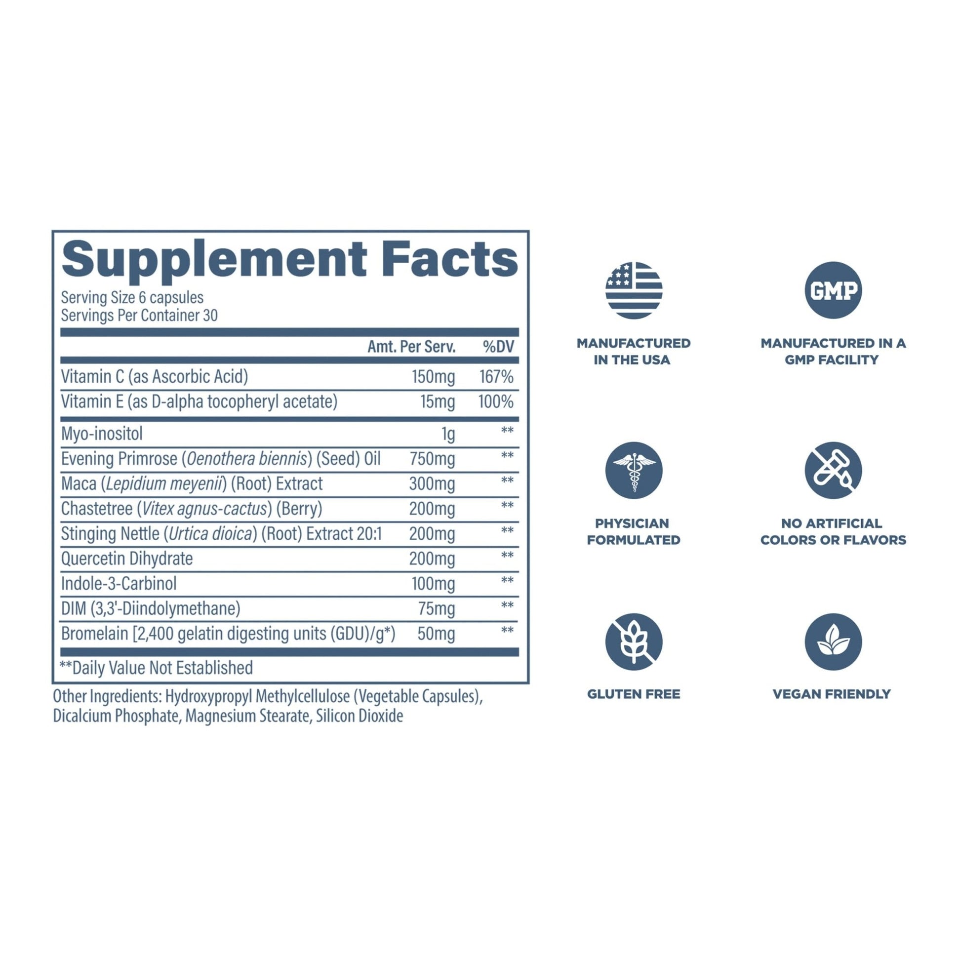 Revive MD Hormone Balance for Women – Hormone Support Supplement w/Myo-Inositol, Chaste Berry, DIM, Vitamins C & E, Evening Primrose Oil – Health & Hormonal Balance (180 Capsules, 30 Servings) - Maple Wellness Supplements