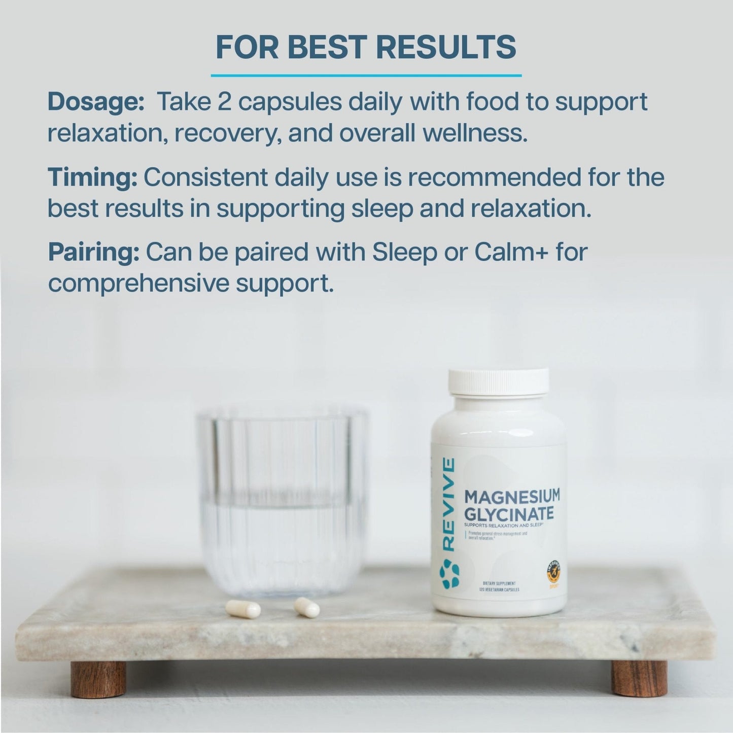 Revive MD Pure Magnesium Glycinate 200mg – High Absorption Supplement for Relaxation, Stress Relief, Sleep & Memory Support – Promotes Strong Bones - Maple Wellness Supplements
