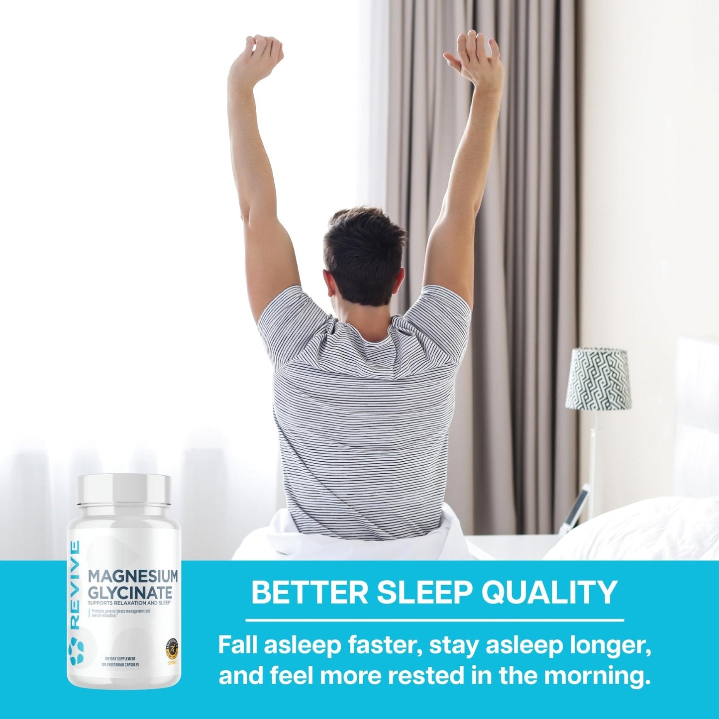 Revive MD Pure Magnesium Glycinate 200mg – High Absorption Supplement for Relaxation, Stress Relief, Sleep & Memory Support – Promotes Strong Bones - Maple Wellness Supplements