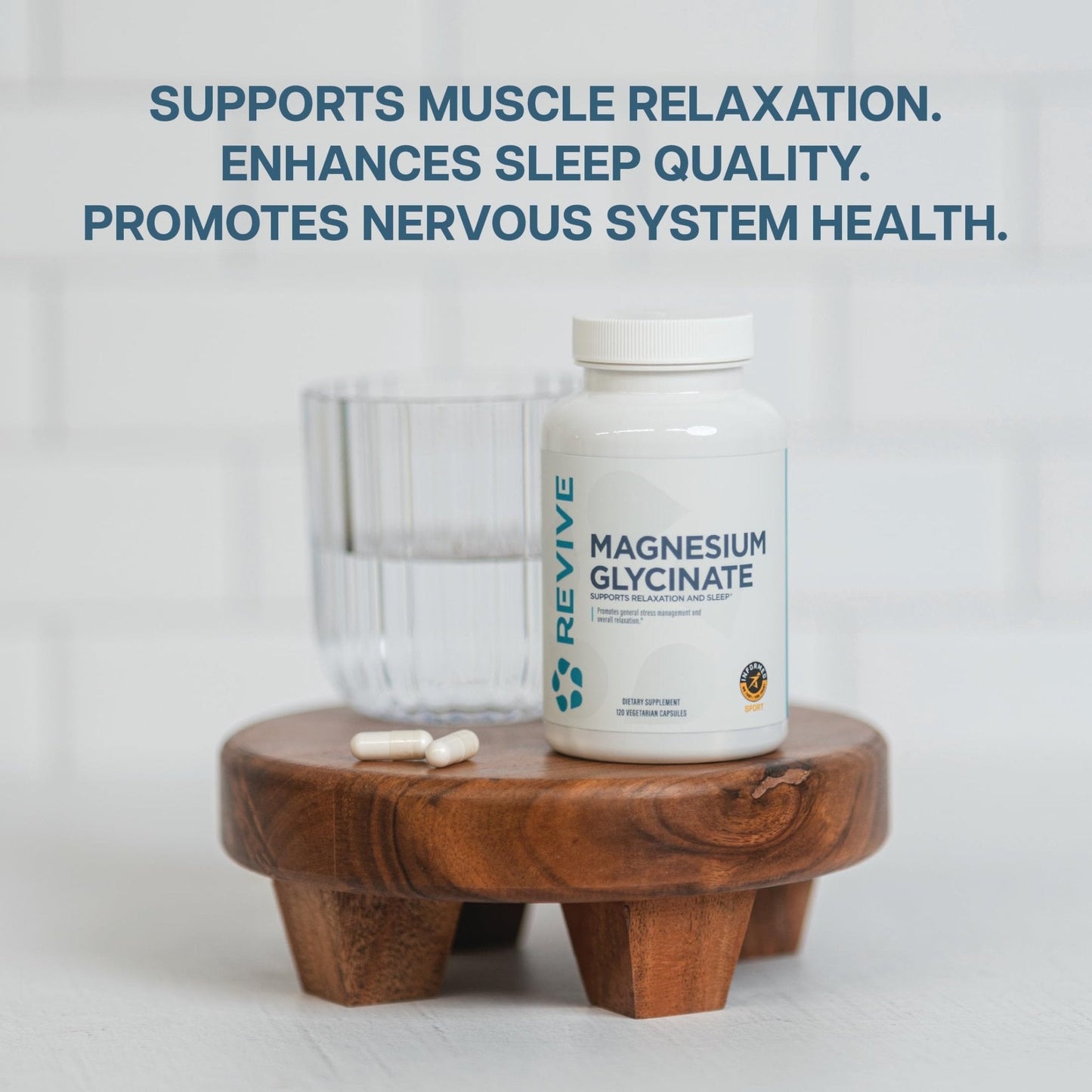 Revive MD Pure Magnesium Glycinate 200mg – High Absorption Supplement for Relaxation, Stress Relief, Sleep & Memory Support – Promotes Strong Bones - Maple Wellness Supplements