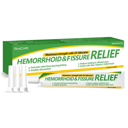 RHAICARE Hemorrhoid and Fissure Cream,Hemorrhoidal Ointment for Fast Acting Itch, Swelling, and Maximum Strength Pain Relief（1 Pack - Maple Wellness Supplements