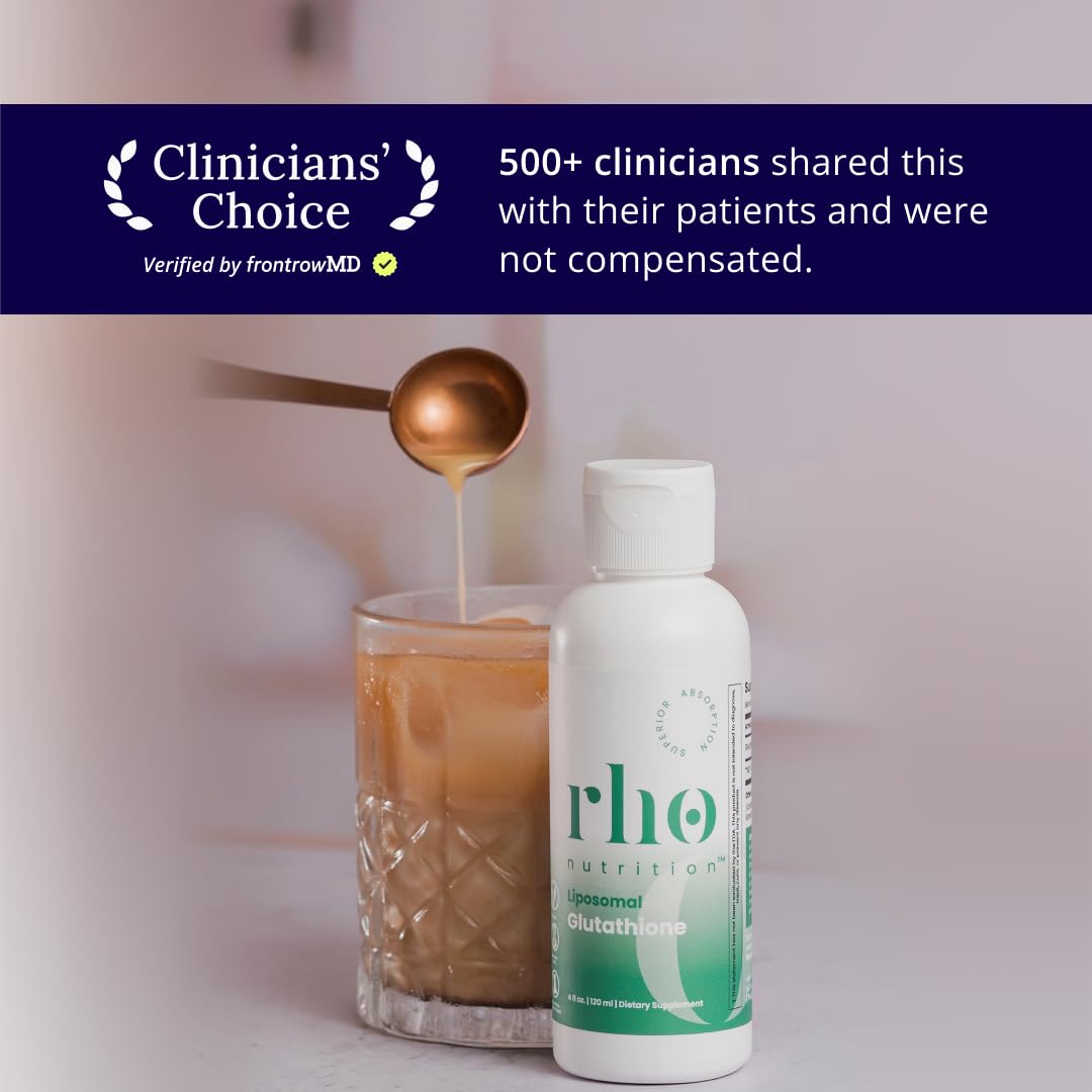 Rho Nutrition Liposomal Glutathione - Ultra High Absorption Liquid Glutathione Supplement - Supports Natural Detoxification, Immune System, Skin Health - Maple Wellness Supplements