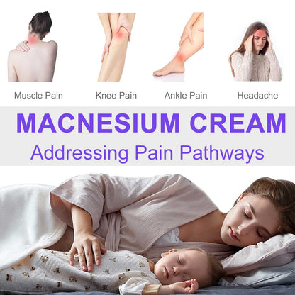RIGBOO Magnesium Lotion for Sleep, Magnesium Cream, Muscle Relief and Relaxation Non-Greasy, Fast Absorbing Body Lotion with Coconut Oil with Chamomile, Safe for Sensitive Skin (Lavender) - Maple Wellness Supplements