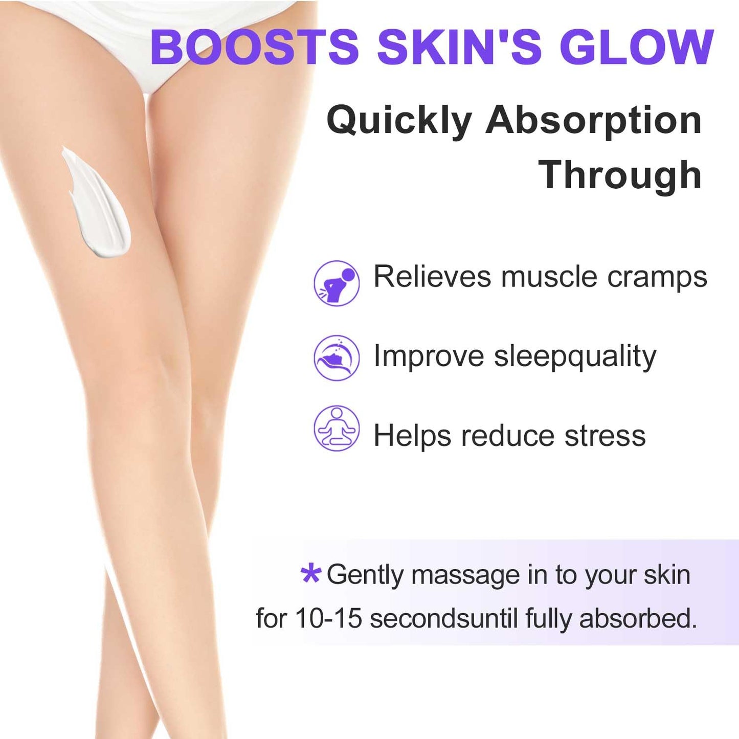 RIGBOO Magnesium Lotion for Sleep, Magnesium Cream, Muscle Relief and Relaxation Non-Greasy, Fast Absorbing Body Lotion with Coconut Oil with Chamomile, Safe for Sensitive Skin (Lavender) - Maple Wellness Supplements