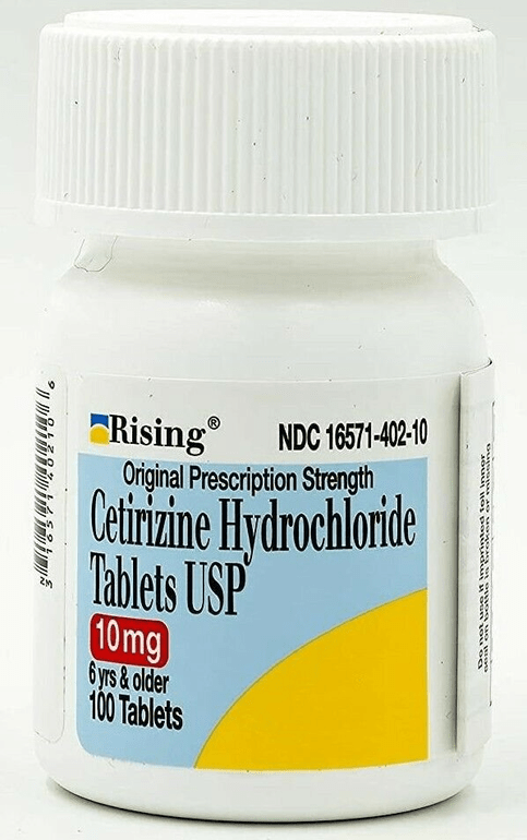 Rising Cetirizine Hydrochloride Antihistamine 10mg Tablets 100 Tabs - Maple Wellness Supplements