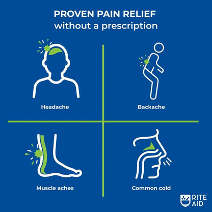 Rite Aid Extra Strength Acetaminophen, 500mg - 500 Caplets | Pain Reliever & Fever Reducer for Migraines, Joint Pain, Muscle or Back Pain, and Menstrual Pain - Maple Wellness Supplements