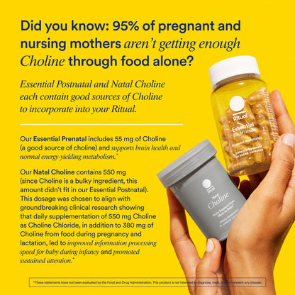 Ritual Essential for Women Postnatal Multivitamin - Postpartum Vitamin - Omega-3 DHA & Choline for Lactation Support, Vitamin A, C, D3 & Zinc - Maple Wellness Supplements