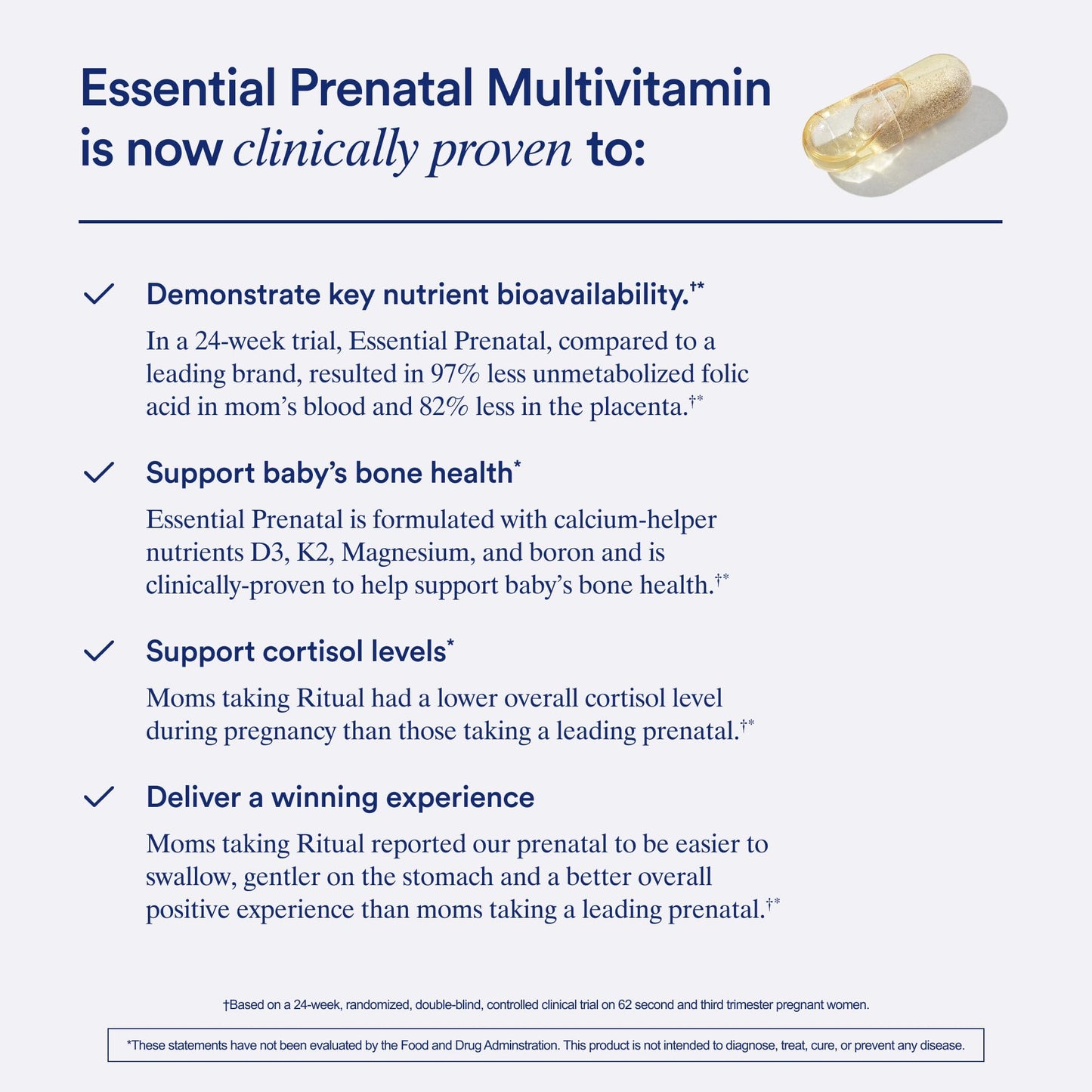 Ritual Essential for Women Prenatal Multivitamin: Folate & Choline for Neural Tube Support, Omega-3 DHA for Fetal Brain Development, Iron, Calcium-Helper D3 & K2, Non-GMO, Vegan, Citrus, 30 Days - Maple Wellness Supplements