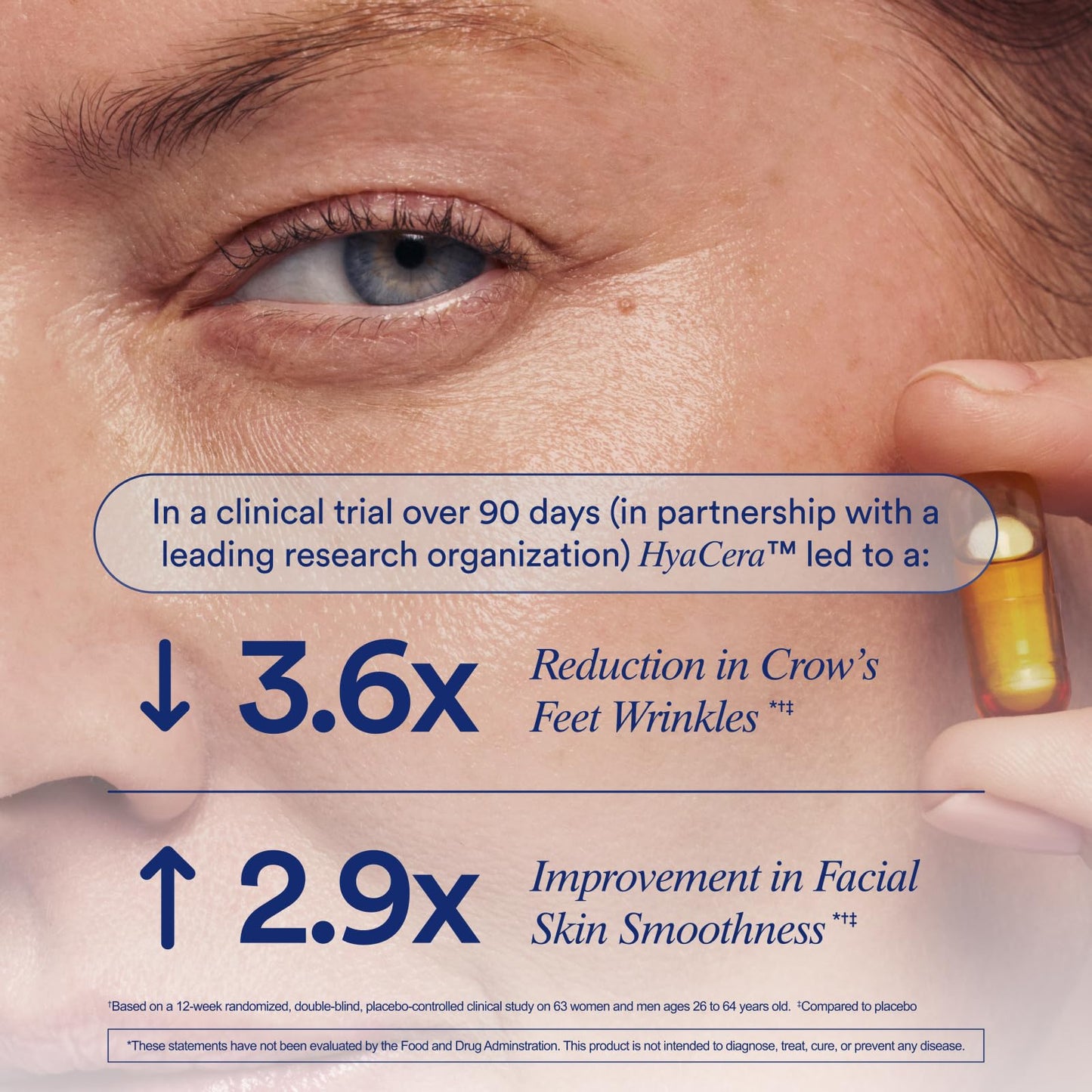 Ritual HyaCera Skin Supplement for Wrinkle Support, with Hyabest® and Ceratiq® for Skin Hydration Support, Hyaluronic Acid, Glycolipids, Ceramides, Gluten Free, Non GMO, Vanilla Essence, 30 Day Supply - Maple Wellness Supplements