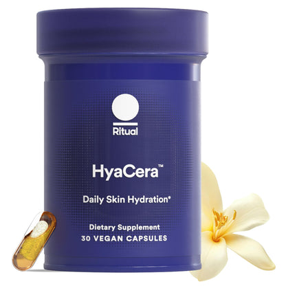 Ritual Hyaluronic Acid Skin Supplement - With Hyabest® and Ceratiq® - HyaCera Clinically Proven to Reduce Wrinkles, Fine Lines & Improve Skin Smoothness - Maple Wellness Supplements