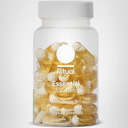 Ritual Men’s 18+ Daily Multivitamin - Key Essential Vitamins and Minerals to Support Energy, Muscle, Heart, Brain Health* - Including Zinc, D3, B12, A, K2 - Maple Wellness Supplements